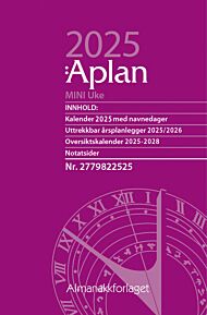 Kalender 2025 Aplan Mini Uke Årssett