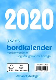 7.Sans Bordkalender Bokmål 2020