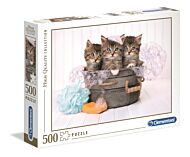 Puslespill 500 Kittens And Soap Clementoni