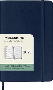 Kalender Moleskine 2025 Soft P Uke Notat Blå