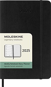 Kalender Moleskine 2025 Soft P Uke Notat Sort