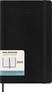 Kalender Moleskine 2025 Soft L Måned Notat Sort