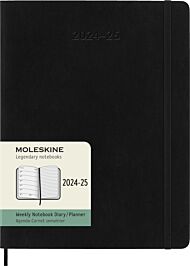 Kalender Moleskine 24/25 18m Myk XL Uke Sort