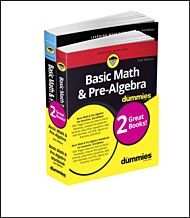 Basic Math & Pre-Algebra For Dummies Book + Workbook Bundle