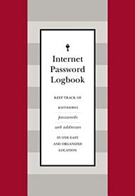 Internet Password Logbook (Red Leatherette)