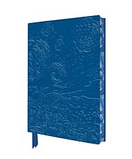 Vincent van Gogh: The Starry Night 2025 Artisan Art Vegan Leather Diary Planner - Page to View with