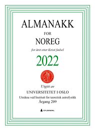 Almanakk for Noreg 2022