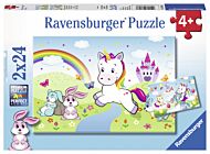 Puslespill 2X24 Enhjørning Ravensburger