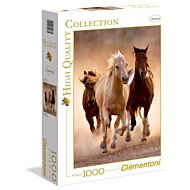 Puslespill 1000 Running Horses Clementoni