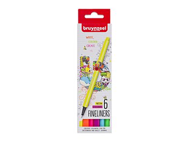 Bruynzeel Fineliners Neon Colours 6stk