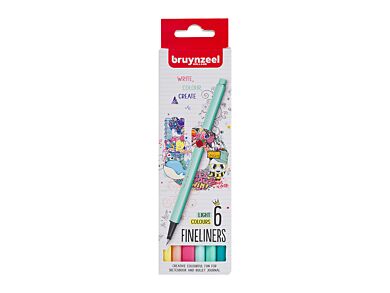 Bruynzeel Fineliners Light Colours 6stk