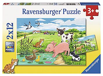 Puslespill 2X12 Dyreunger Ravensburger