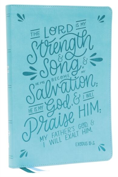 NKJV, Thinline Bible, Verse Art Cover Collection, Leathersoft, Teal, Red Letter, Thumb Indexed, Comf