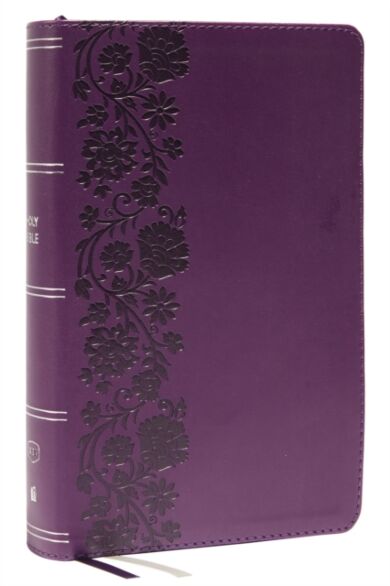 KJV Holy Bible: Large Print Single-Column with 43,000 End-of-Verse Cross References, Purple Leathers