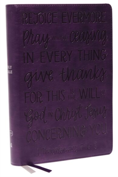 KJV, Large Print Center-Column Reference Bible, Verse Art Cover Collection, Leathersoft, Purple, Red