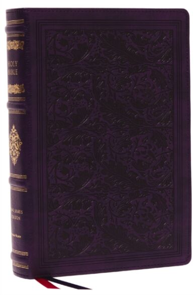 KJV, Wide-Margin Reference Bible, Sovereign Collection, Leathersoft, Purple, Red Letter, Comfort Pri