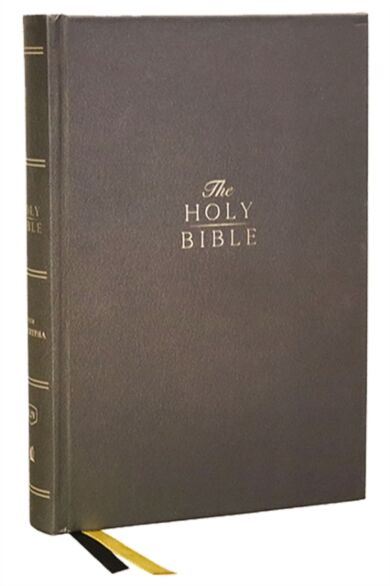 KJV Holy Bible with Apocrypha and 73,000 Center-Column Cross References, Hardcover, Red Letter, Comf