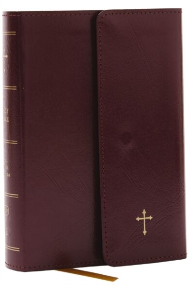 KJV Holy Bible: Compact with 43,000 Cross References, Burgundy Leatherflex with flap, Red Letter, Co