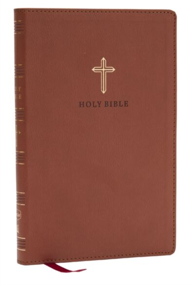 NKJV Holy Bible, Ultra Thinline, Brown Leathersoft, Red Letter, Comfort Print