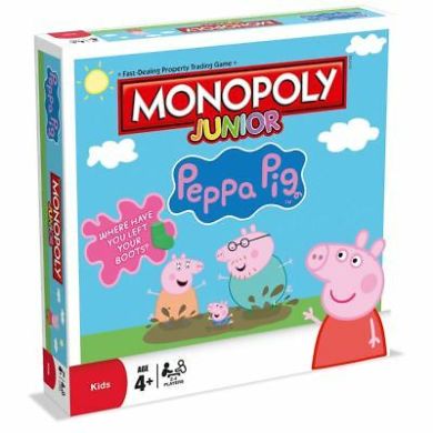 Spill Monopoly Junior Peppa Pig Engelsk Utgav