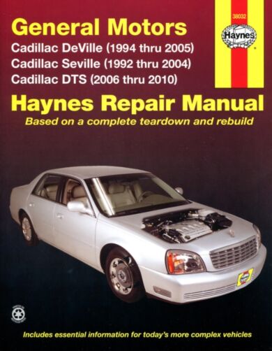 Cadillac DeVille (94-05), Seville (92-04), & DTS (06-10) Haynes Repair Manual (USA)