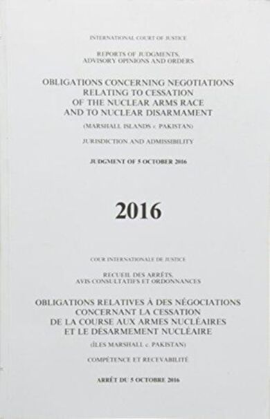 Obligations concerning negotiations relating to cessation of the nuclear arms race and to nuclear di