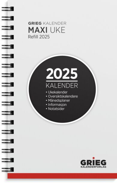 Kalender Grieg Maxi refill 2025