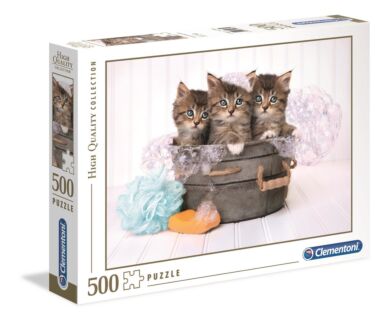 Puslespill 500 Kittens And Soap Clementoni