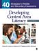 Developing Content Area Literacy