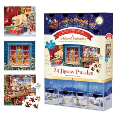 Puslespill 24x50 Adventskalender Classic Christmas