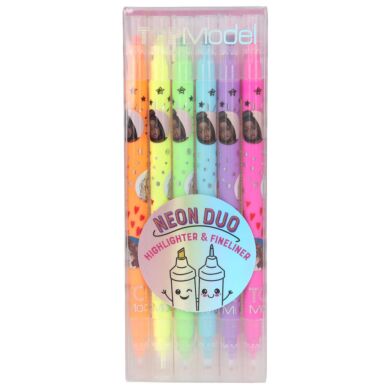 High Lighther/Fineliner Sett Duo Neon Topmodel