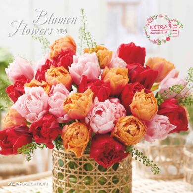 Kalender 2025 Flowers 30x30cm