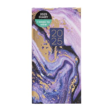 Kalender 2025 Slim Wtv Purple Marble