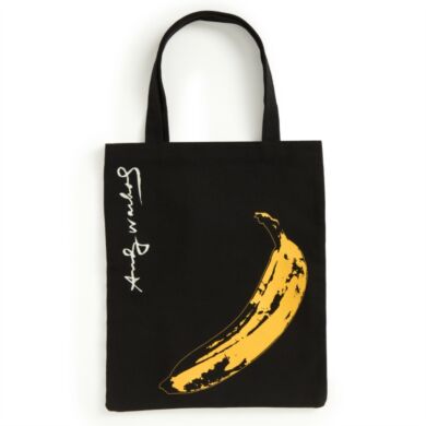 Warhol Banana Canvas Tote Bag - Black