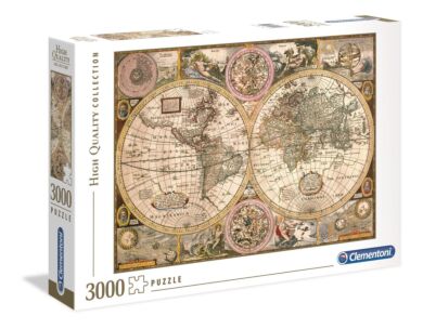 Puslespill 3000 Old Map Clementoni