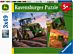 Puslespill 3x49 John Deere Ravensburger