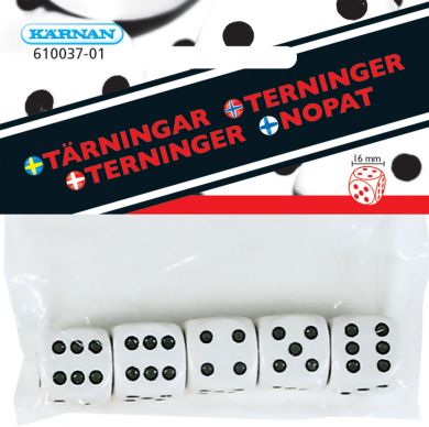 5 Terninger I Pose, 15 Mm