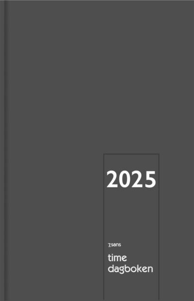 Kalender 2025 7.Sans Timedagboken Innbundet Grå