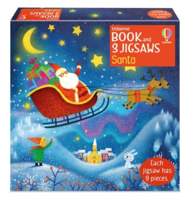 Usborne Book and 3 Jigsaws: Santa